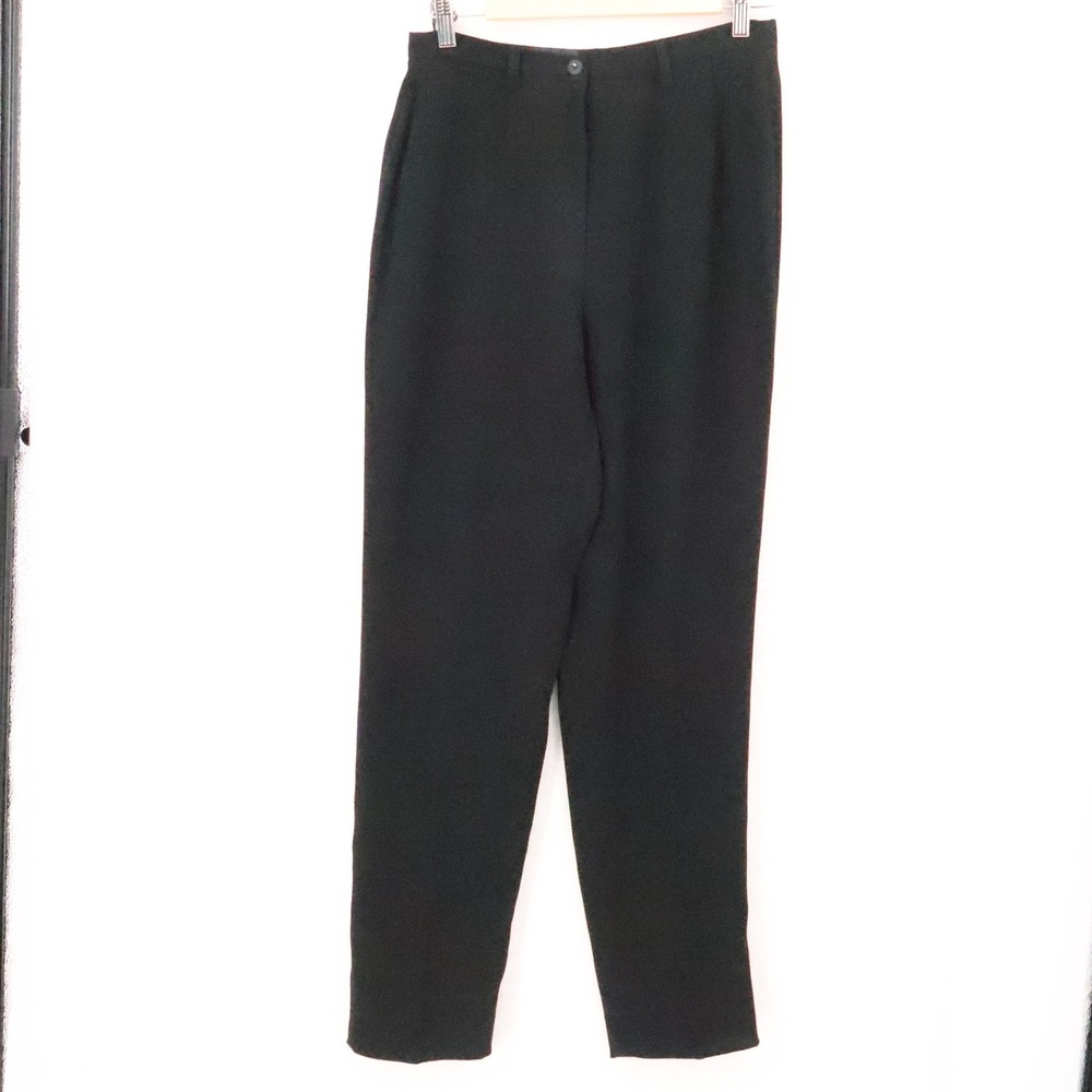 Anne Klein II Tapered Trousers Womens Size 6‎ Black Vintage Y2K Career Office